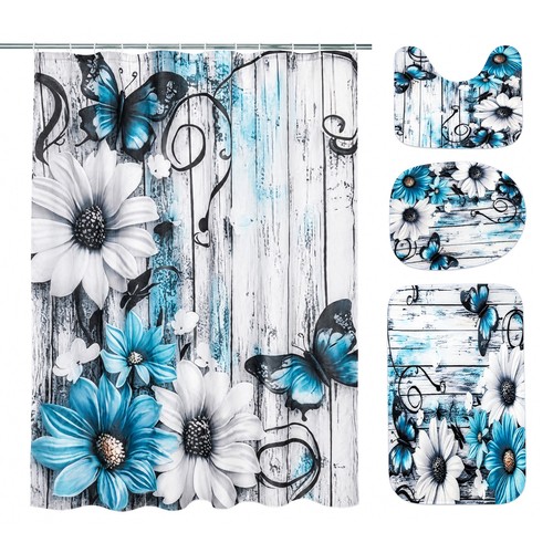 4tlg badezimmer set blau - badezimmer, l